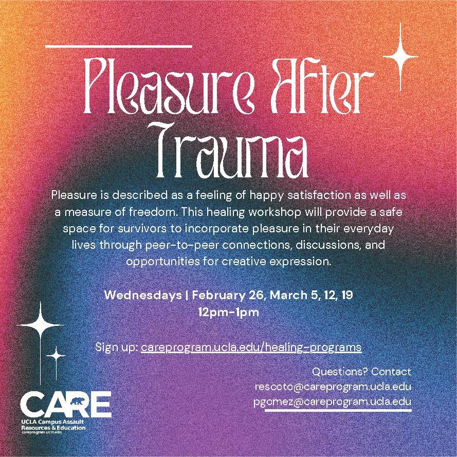 Description of Healing Program with program dates February 26, March 5, March 12, March 19 from 12-1pm